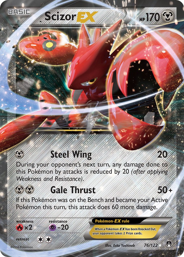 Scizor EX - 076/122 (BKP) Ultra Rare - Near Mint Holofoil Scizor EX - 076/122 (BKP) Ultra Rare - Near Mint Holofoil