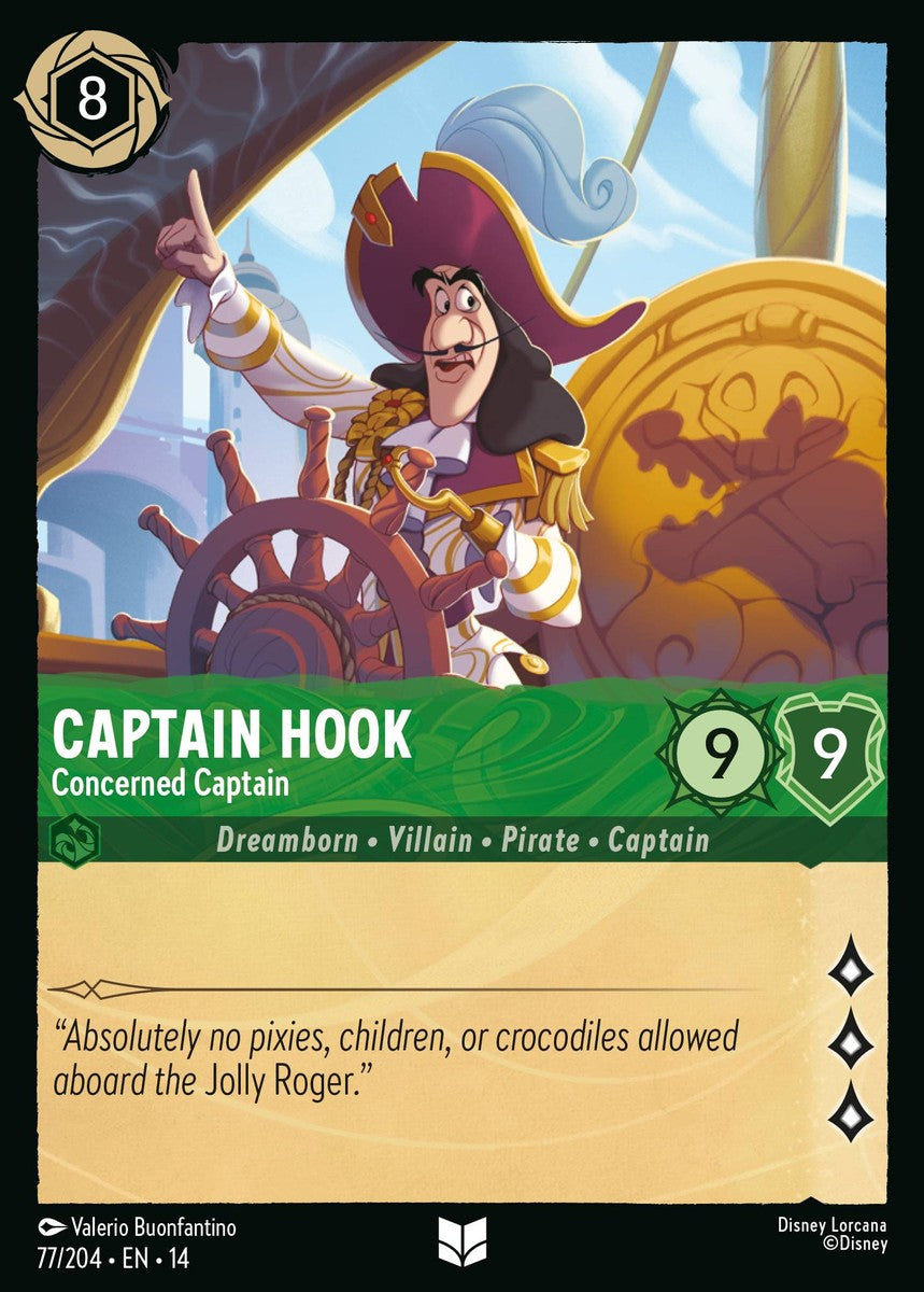 Captain Hook - Concerned Captain (077/204 - Hyperia City) Uncommon