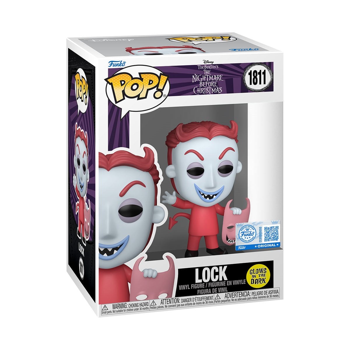 POP Figure: Disney Nightmare Before Christmas #1811 - Lock (EE) (Glow)