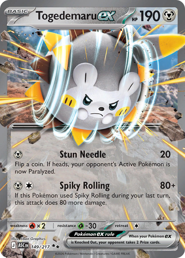 Togedemaru ex - 149/217 (ASC) Double Rare