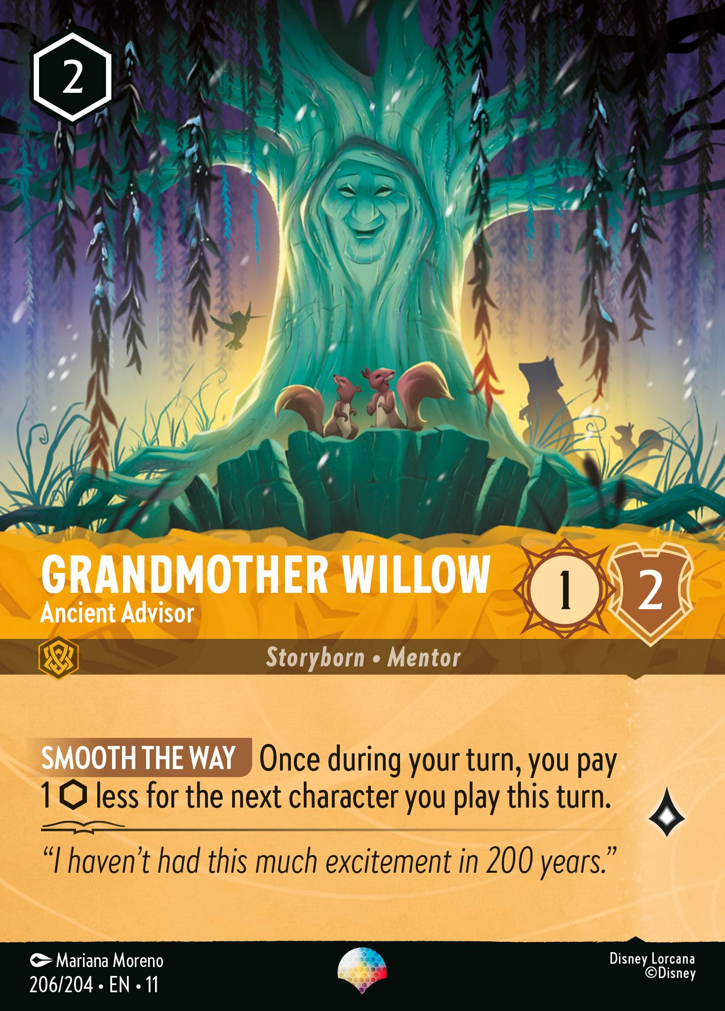 Grandmother Willow - Ancient Advisor (206/204 - Winterspell) Epic