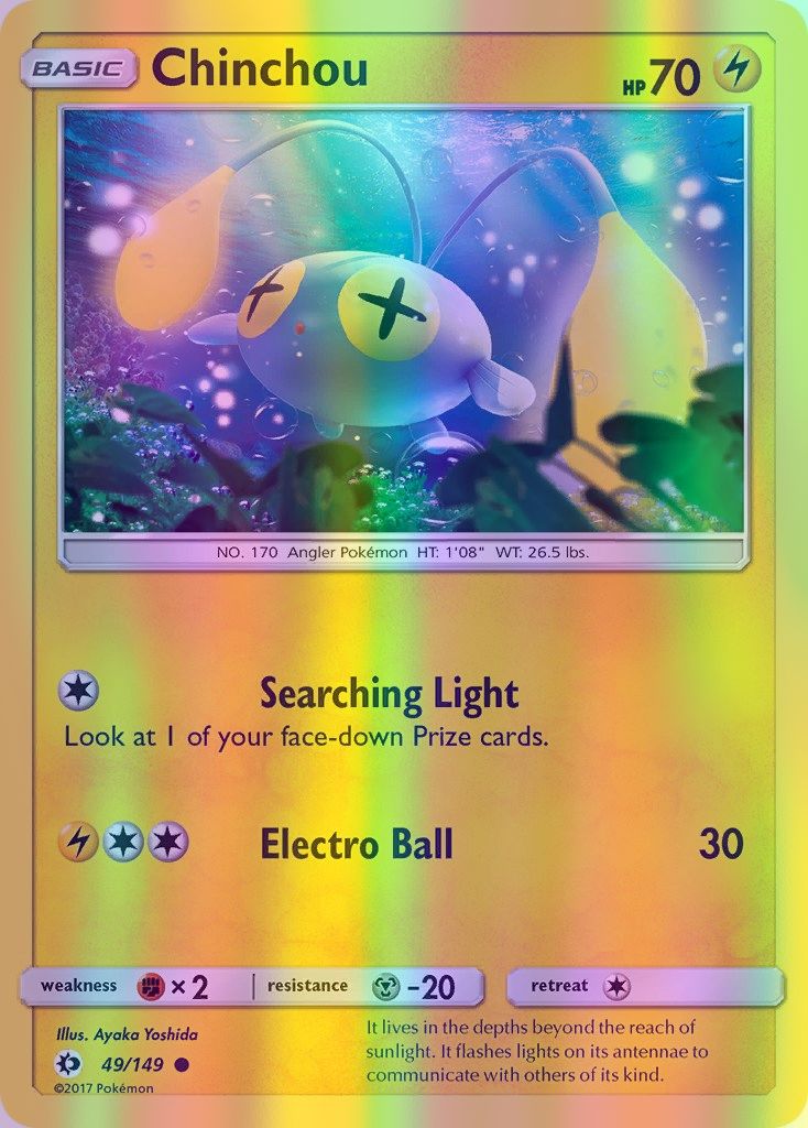Chinchou - 049/149 (SM01) Common - Near Mint Reverse Holofoil