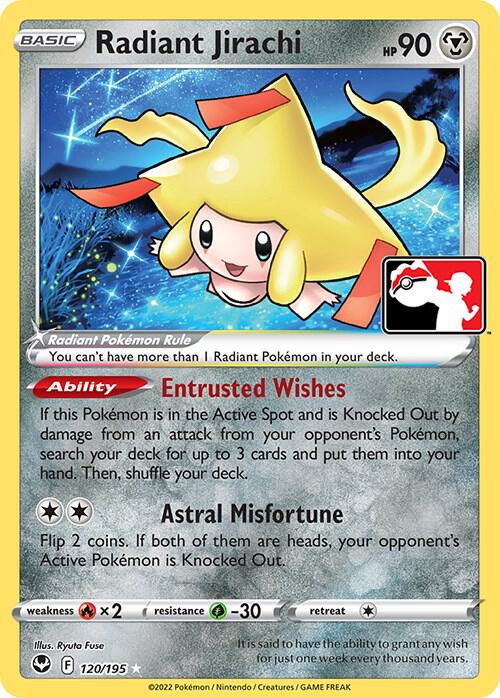 Radiant Jirachi - 120/195 (SWSH12) Radiant Rare - Near Mint Holofoil Prize Pack Series