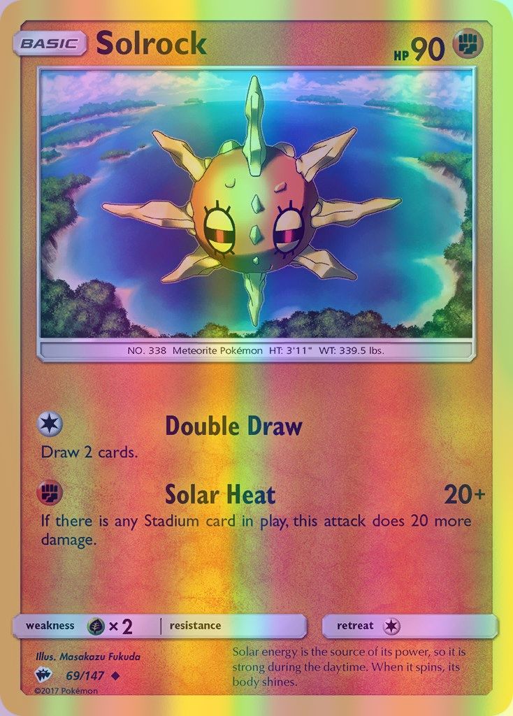 Solrock - 069/147 (SM:BUS) Uncommon - Near Mint Reverse Holofoil
