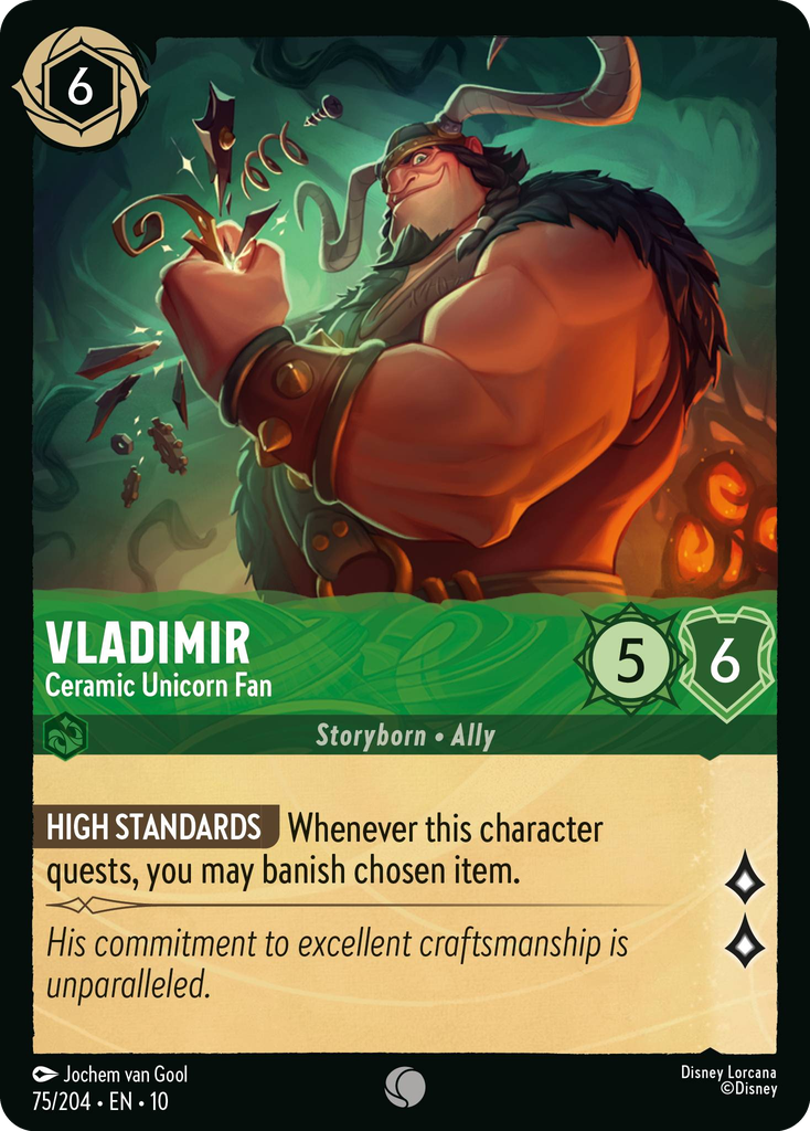 Vladimir - Ceramic Unicorn Fan (075/204 - Whispers in the Well) Common