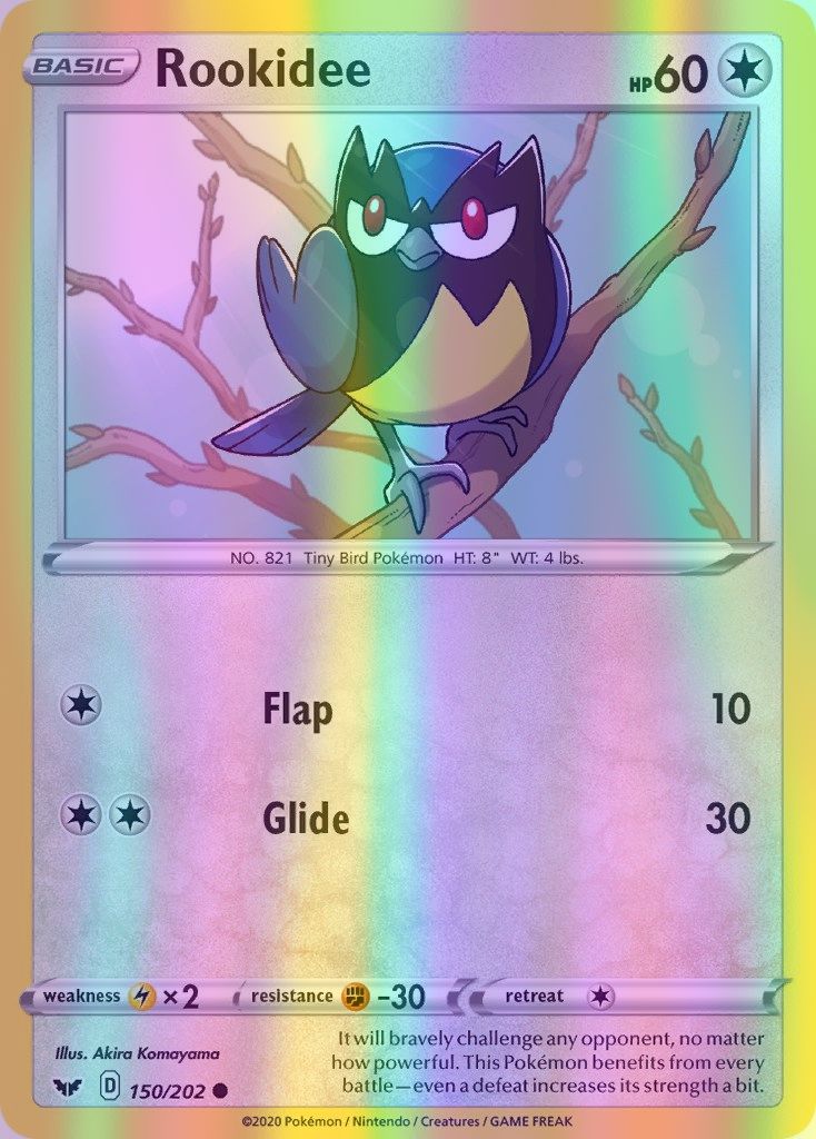 Rookidee - 150/202 (SWSH01) Common - Near Mint Reverse Holofoil