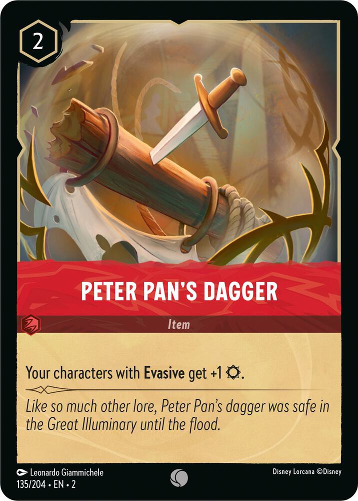 Peter Pan's Dagger (Rise of the Floodborn 135/204) Common - Near Mint Cold Foil