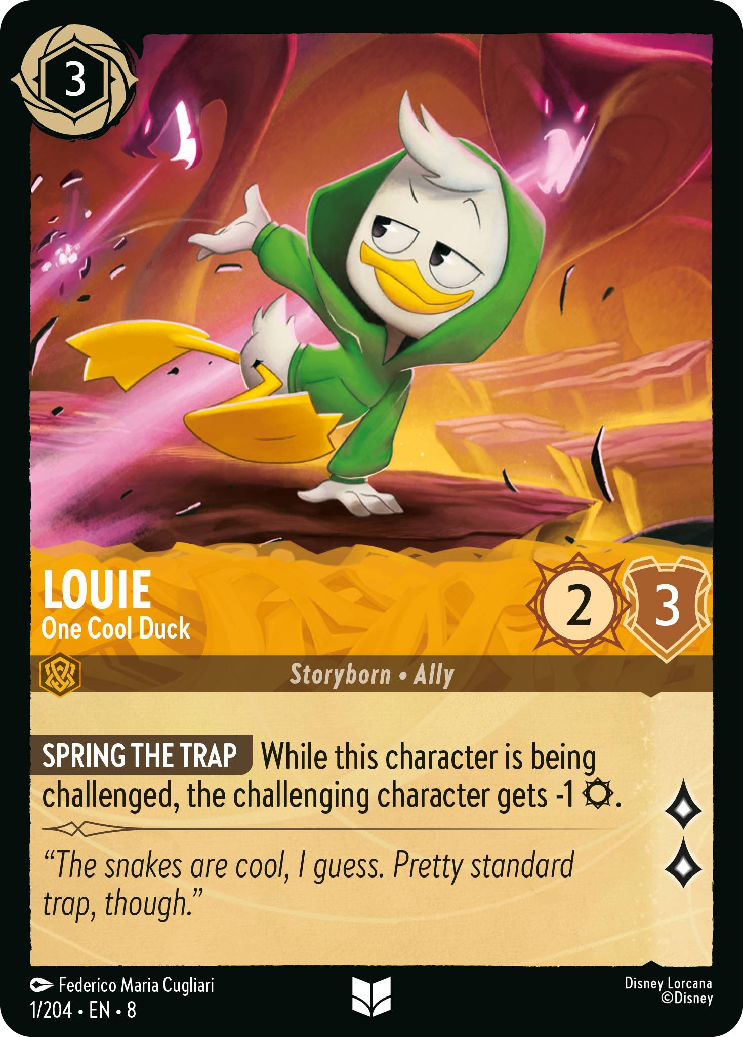 Louie - One Cool Duck (Reign of Jafar - 001/204 ) Uncommon
