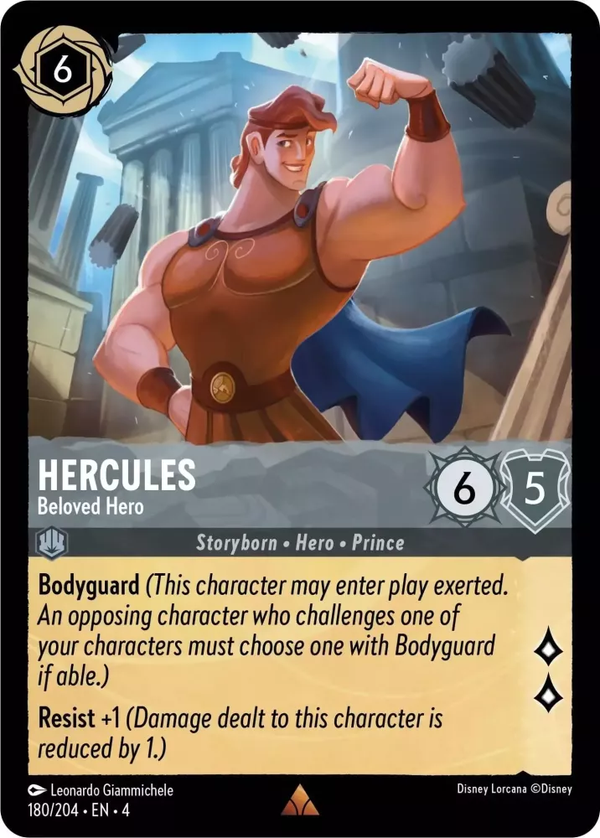 Hercules - Beloved Hero (Ursula's Return 180/204) Rare - Near Mint