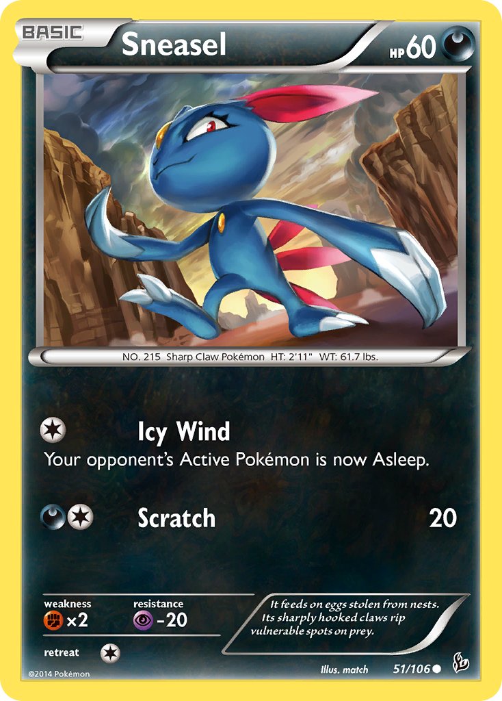 Sneasel - 051/106 (FLF) Common - Near Mint