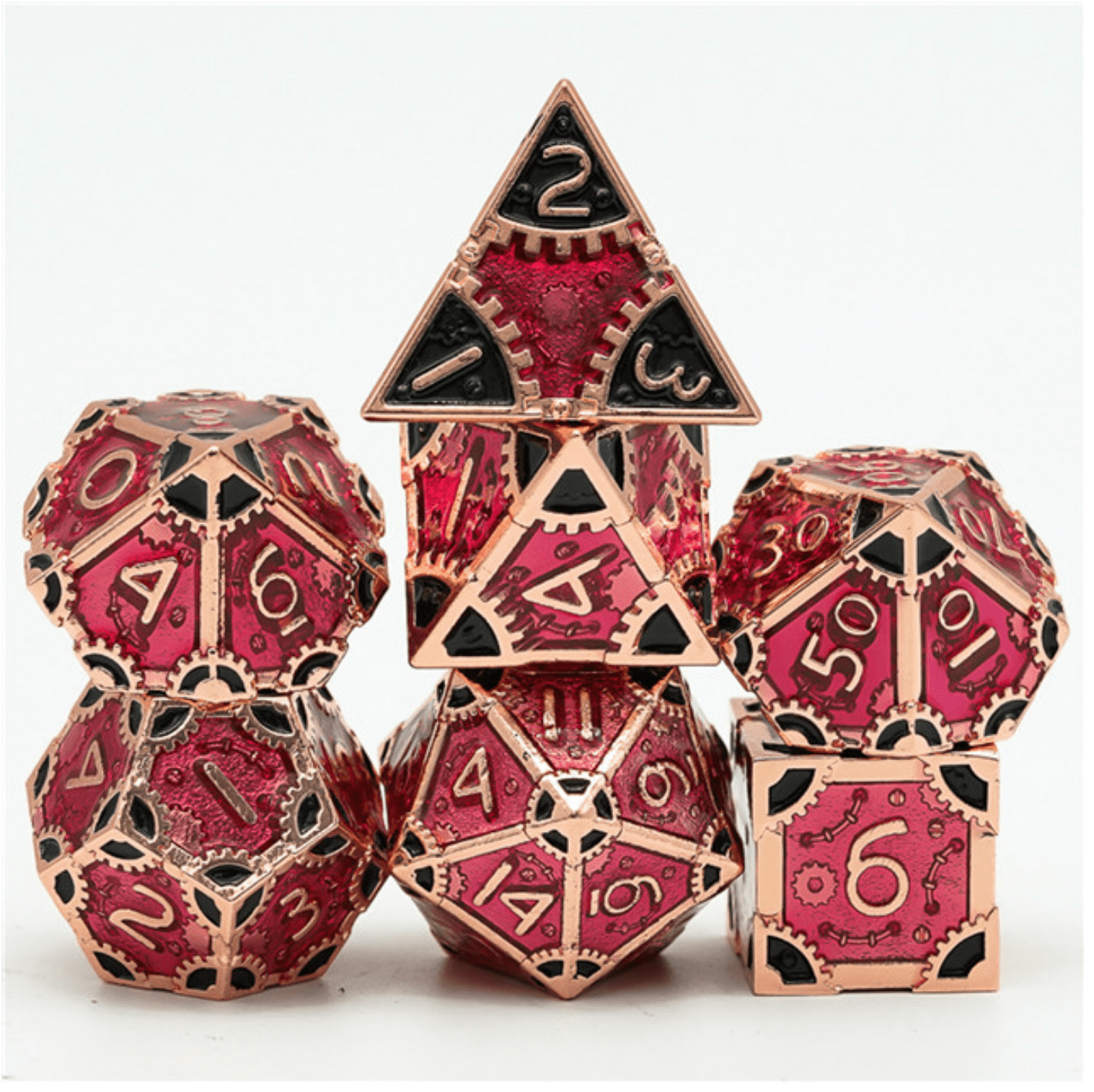SteamPunk Bloody Queen RPG Metal Dice Set