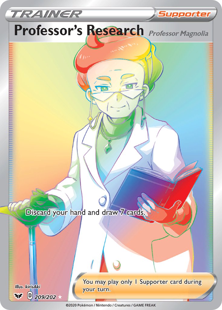Professor's Research (Secret) - 209/202 (SWSH01) Secret Rare - Near Mint Holofoil