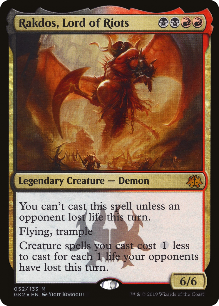 Rakdos, Lord of Riots (GK2-M-FOIL) - Light Play