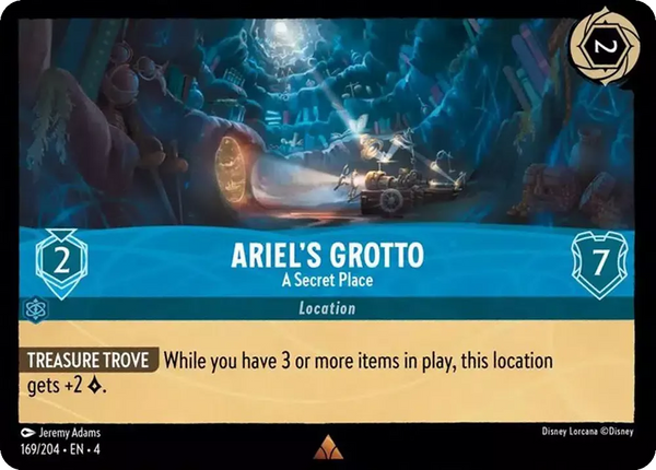 Ariel's Grotto - A Secret Place (Ursula's Return 169/204) Rare - Near Mint