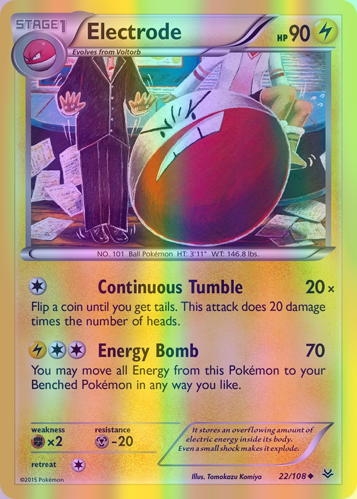 Electrode - 022/108 (ROS) Uncommon - Near Mint Reverse Holofoil