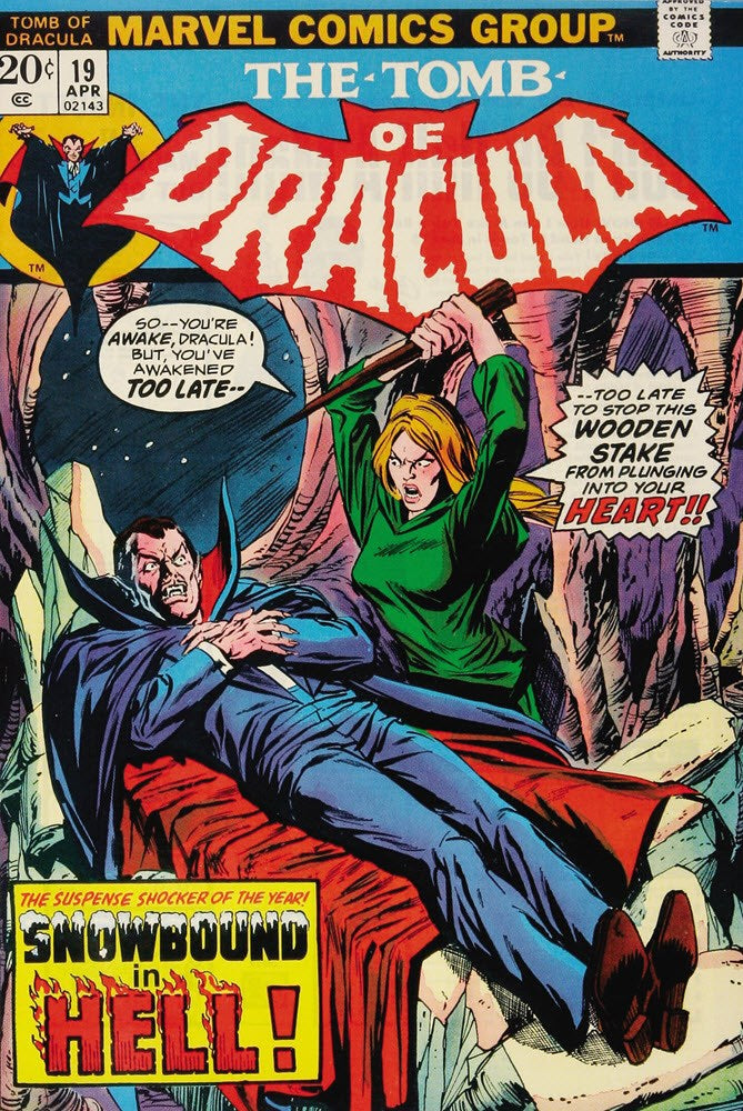 TOMB OF DRACULA (1972 Series) #19 (6.5) Series "A" Marvel Value Stamp #26 (Mephisto) - Revealed that Blade is Immune to a Vampire Bite