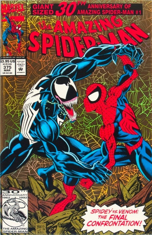 The Amazing Spider-Man (1963 Series) #375 (9.4) Gold Foil Cover - 1st App Ann Weying becomes She-Venom