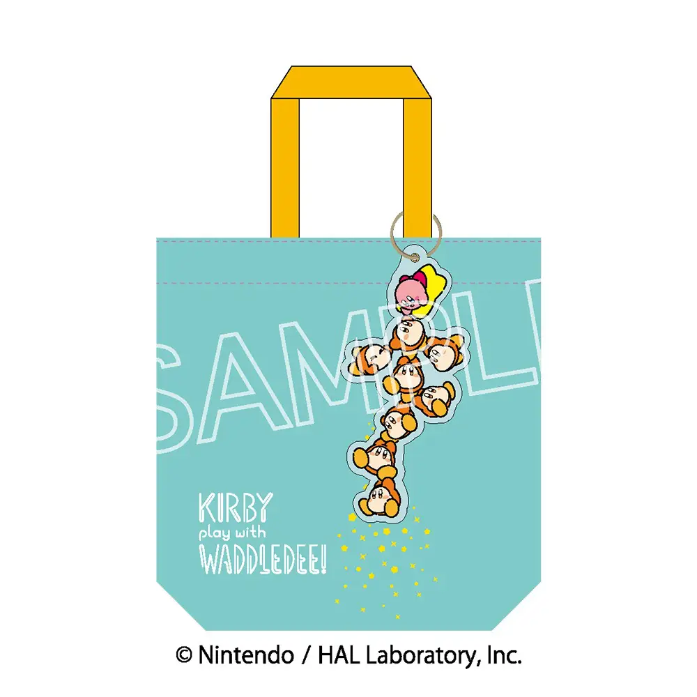 Kirby Play With Waddle Dee Patch Charm Tote B Green