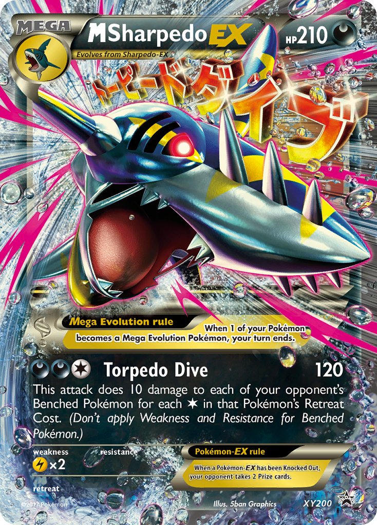 M Sharpedo EX - XY200a (XY:PR) Alternate Art Promo - Near Mint Holofoil
