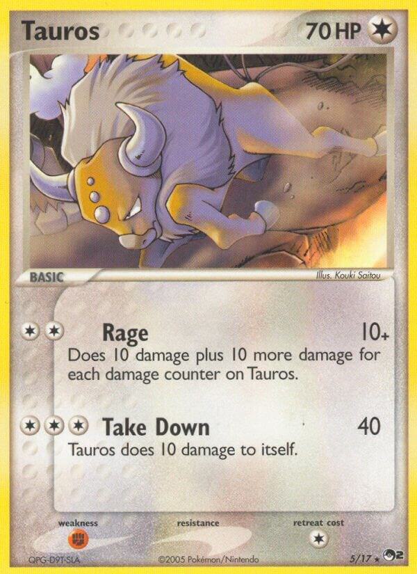 Tauros - 5/17 (POP) Rare - Light Play Holofoil
