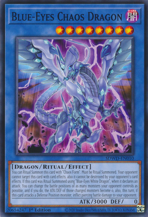 Blue-Eyes Chaos Dragon (SDWD-EN010) Common - Near Mint 1st Edition