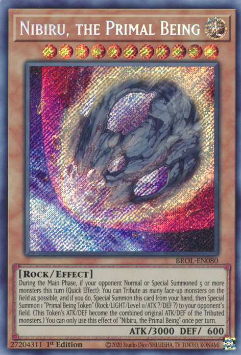 Nibiru, the Primal Being (BROL-EN080) Secret Rare - Near Mint 1st Edition