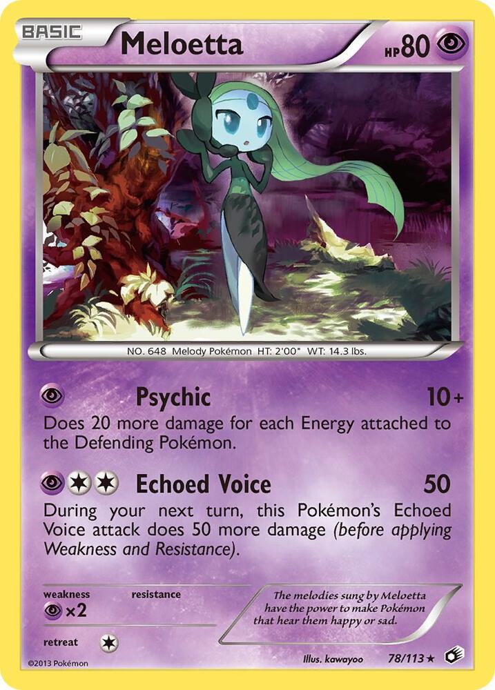 Meloetta - 078/113 (LTR) Rare - Near Mint Holofoil
