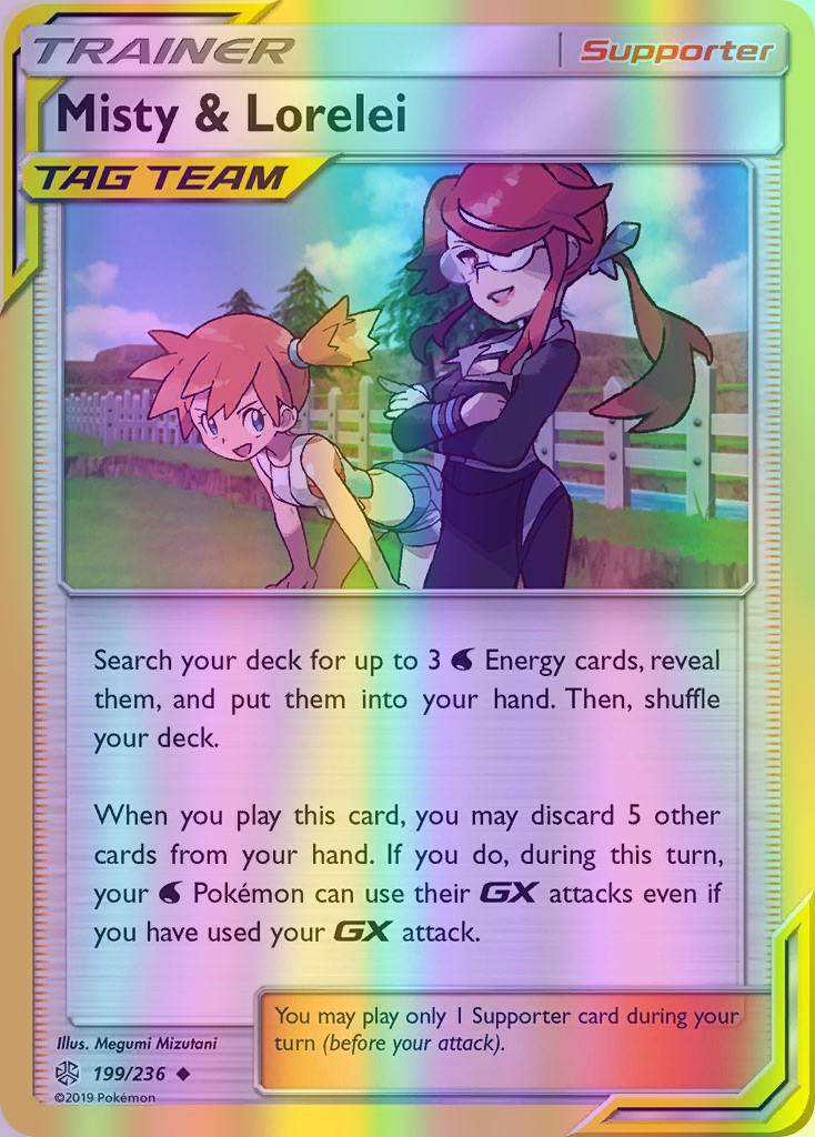 Misty & Lorelei - 199/236 (CEC) Uncommon - Near Mint Reverse Holofoil