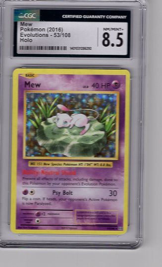Mew (053/108) Holo Rare (Graded - CGC 8.5)