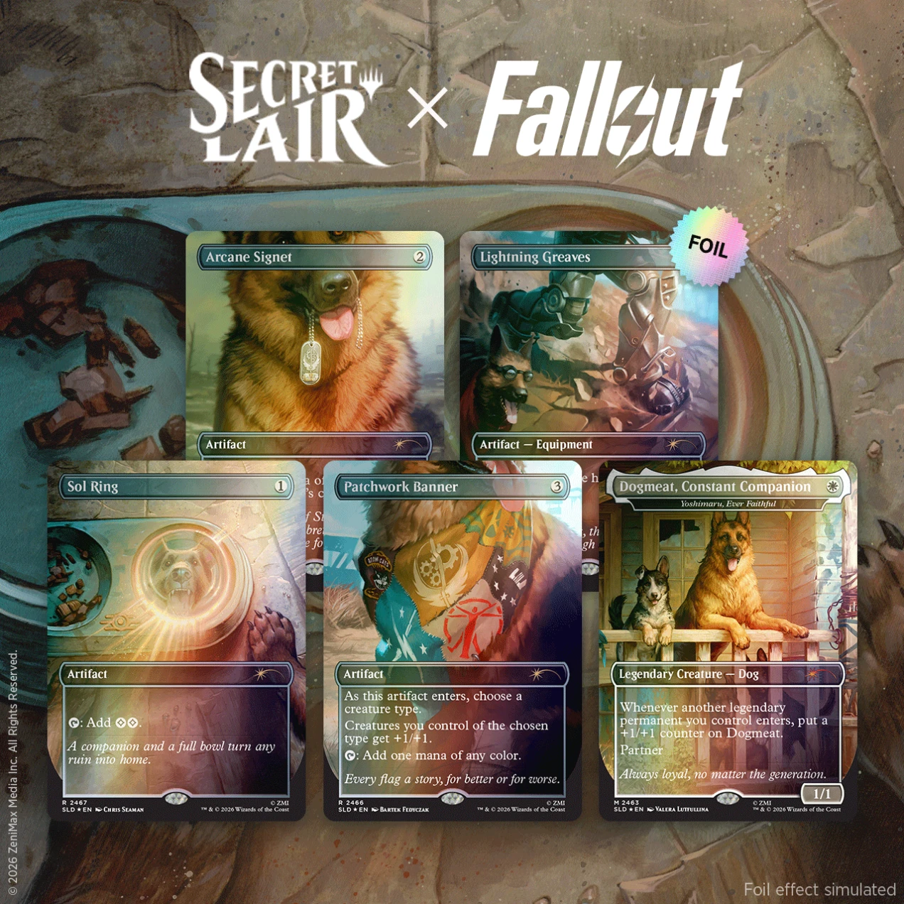 MTG: Secret Lair x Fallout: Greet the Dog Foil Edition MTG: Secret Lair x Fallout: Greet the Dog Foil Edition