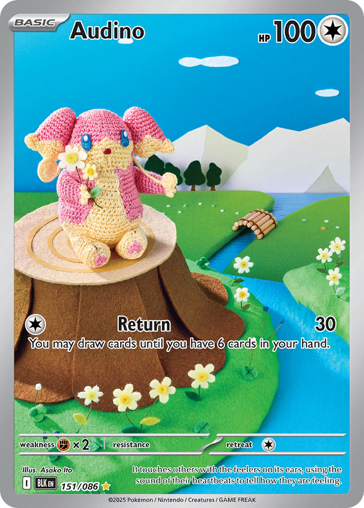Audino - 151/086 (BLK) Illustration Rare Audino - 151/086 (BLK) Illustration Rare