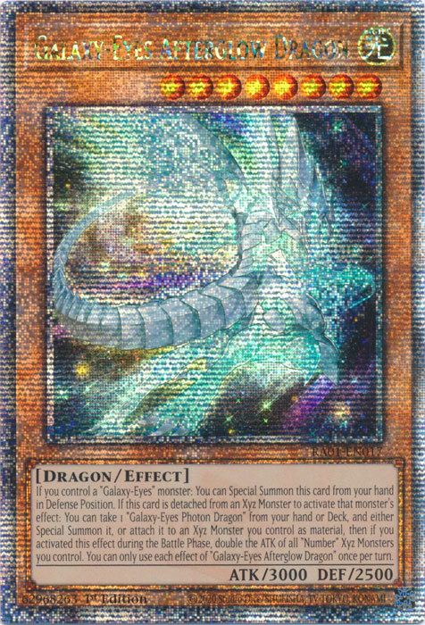Galaxy-Eyes Afterglow Dragon (RA01-EN017) Quarter Century Secret Rare - Near Mint 1st Edition