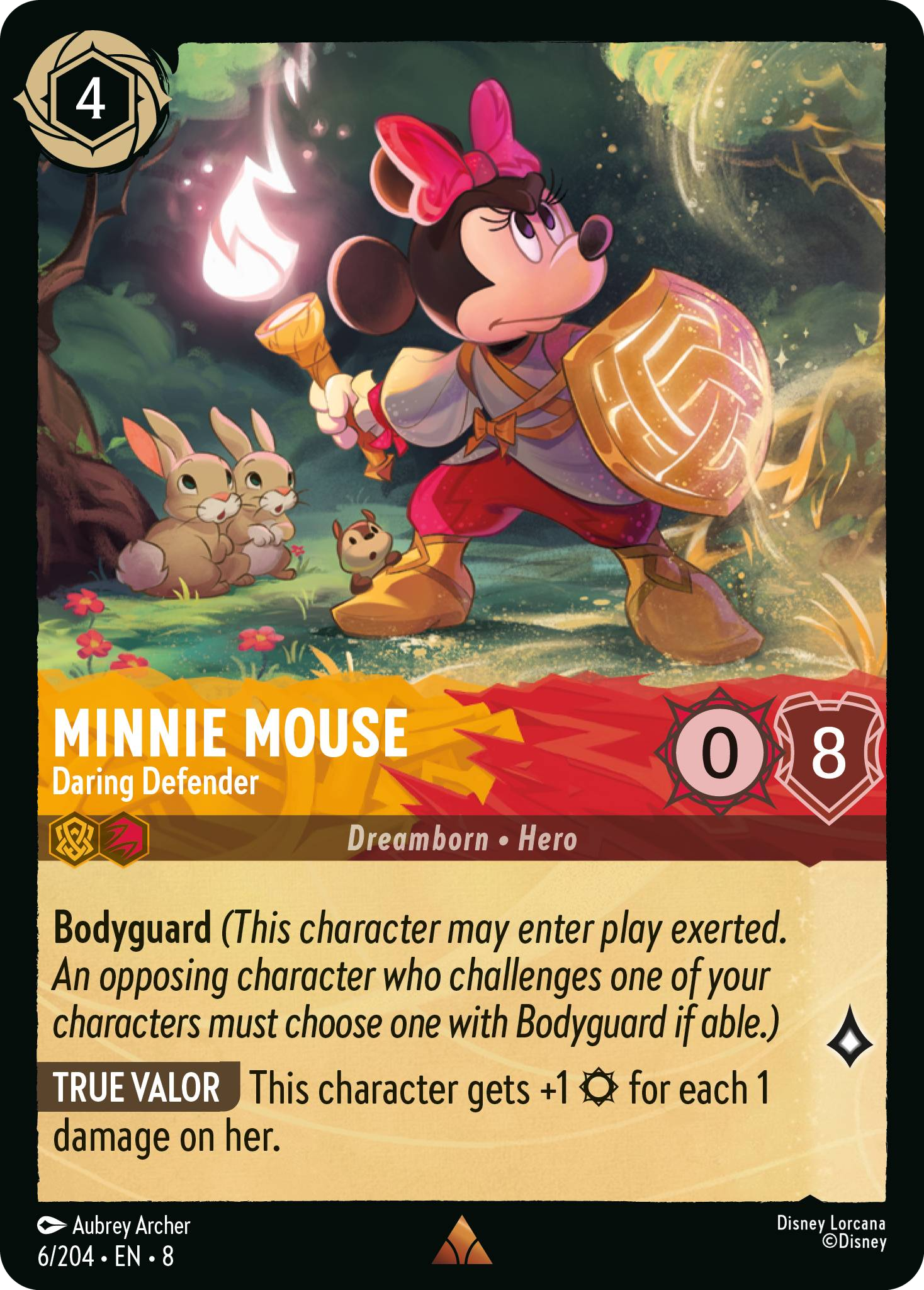 Minnie Mouse - Daring Defender (Reign of Jafar - 006/204 ) Rare