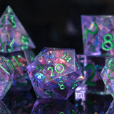 Galactic Shatter Sharp-Edged Resin Dice Set