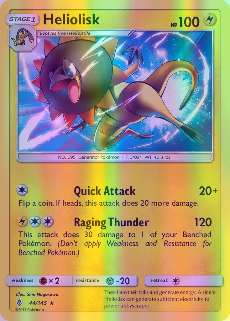 Heliolisk - 044/145 (SM:GRI) Rare - Near Mint Reverse Holofoil