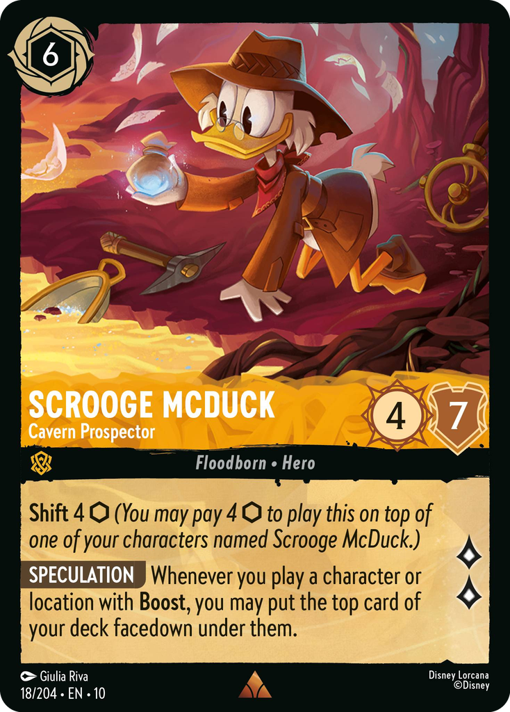 Scrooge McDuck - Cavern Prospector (018/204 - Whispers in the Well) Rare