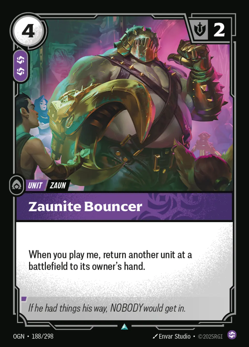 Zaunite Bouncer - 188/298 (OGN) Uncommon