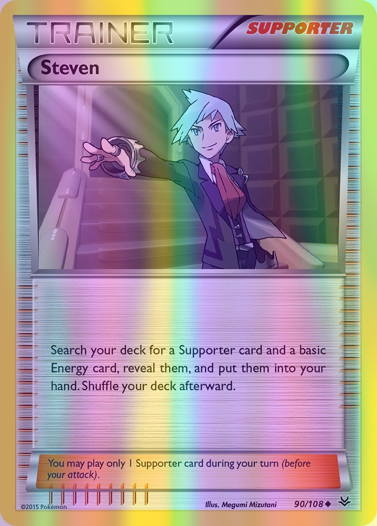 Steven - 090/108 (ROS) Uncommon - Near Mint Reverse Holofoil