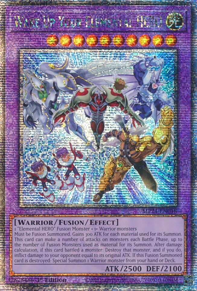 Wake Up Your Elemental HERO (MP24-EN018) Quarter Century Secret Rare - Near Mint 1st Edition