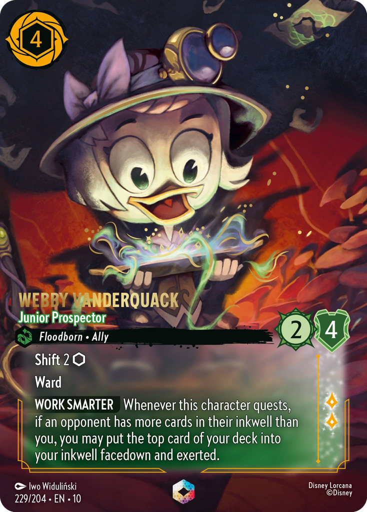 Webby Vanderquack - Junior Prospector (229/204 - Whispers in the Well) Enchanted
