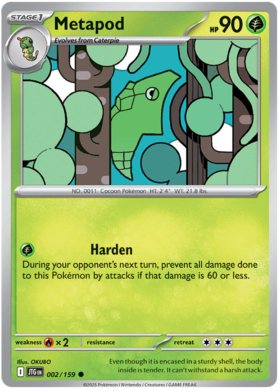 Metapod - 002/159 (JTG) Common