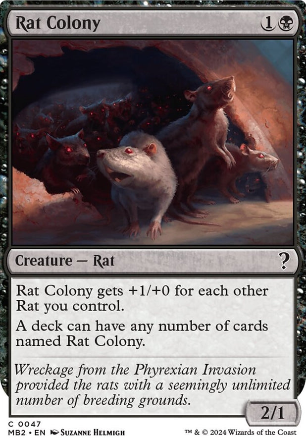 mtg stella lee wild card Rat Colony [#0047 White-Border] (MB2-C)