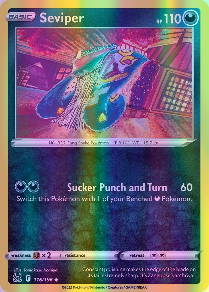 Seviper - 116/196 (SWSH11) Uncommon - Near Mint Reverse Holofoil