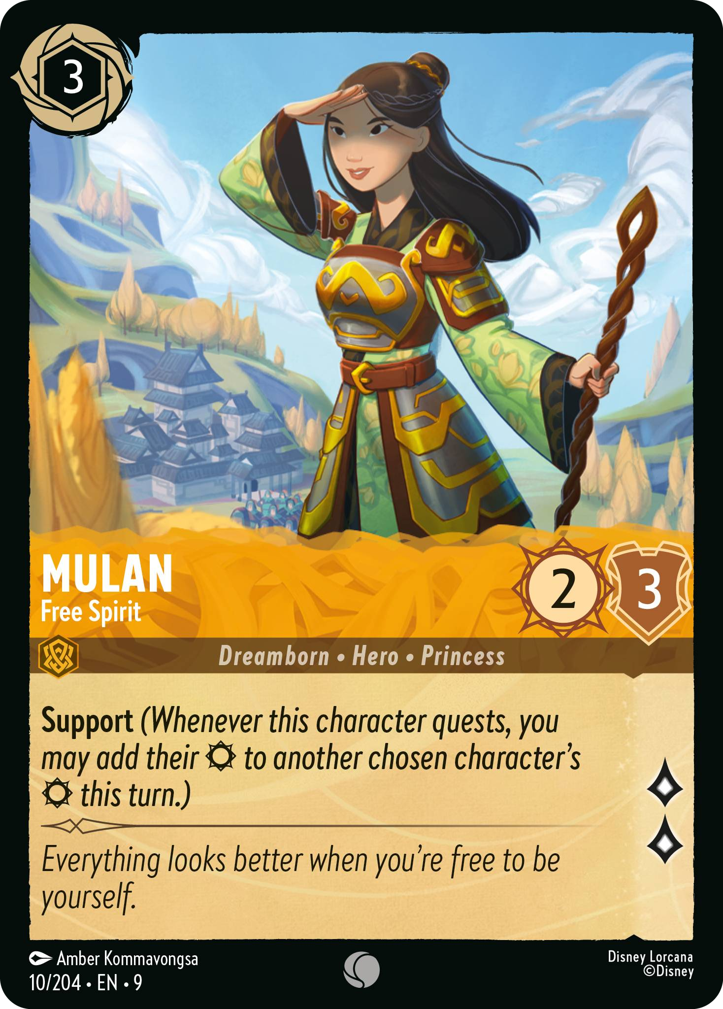 Mulan - Free Spirit (Fabled - 010/204) Common