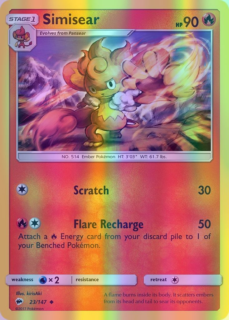 Simisear - 023/147 (SM:BUS) Uncommon - Near Mint Reverse Holofoil