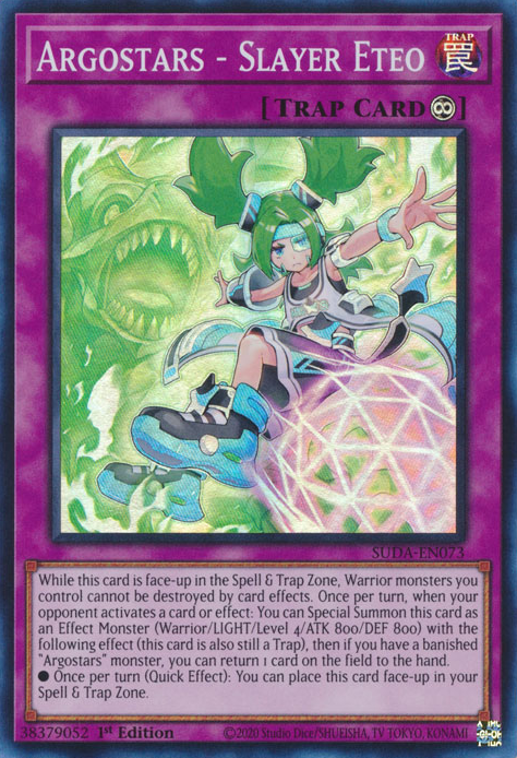 Argostars - Slayer Eteo (SUDA-EN073) Super Rare - Near Mint 1st Edition