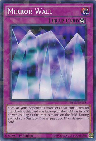 Mirror Wall (Shatterfoil) (BP03-EN188) Shatterfoil Rare - Near Mint 1st Edition
