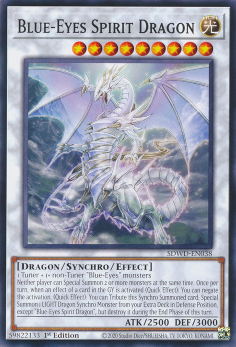 Blue-Eyes Spirit Dragon (SDWD-EN038) Common - Near Mint 1st Edition