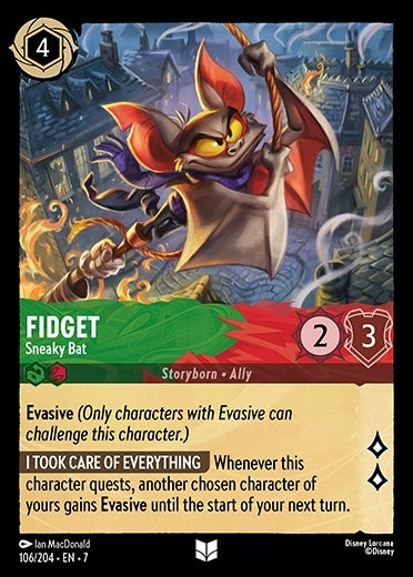 Fidget - Sneaky Bat (Archazia's Island - 106/204) Uncommon