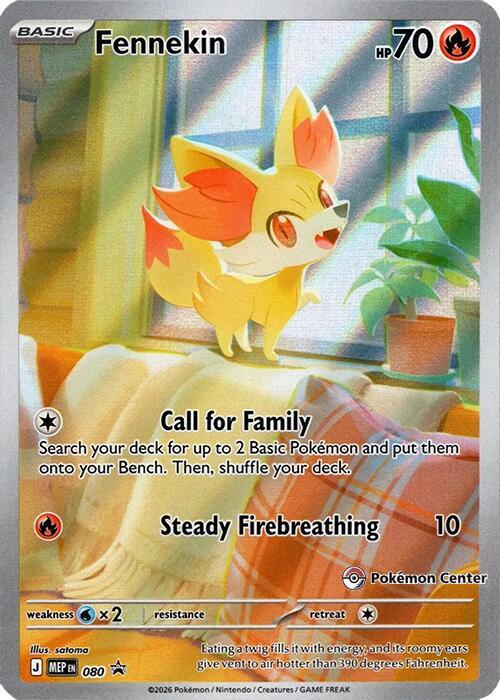 Fennekin - 080 (MEP) PROMO Near Mint Holofoil